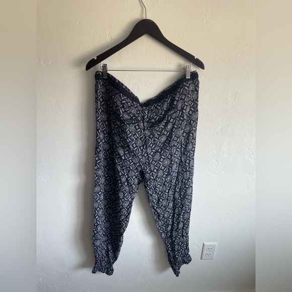 Navy Printed Pants Knox Rose XXL - Picture 6 of 7